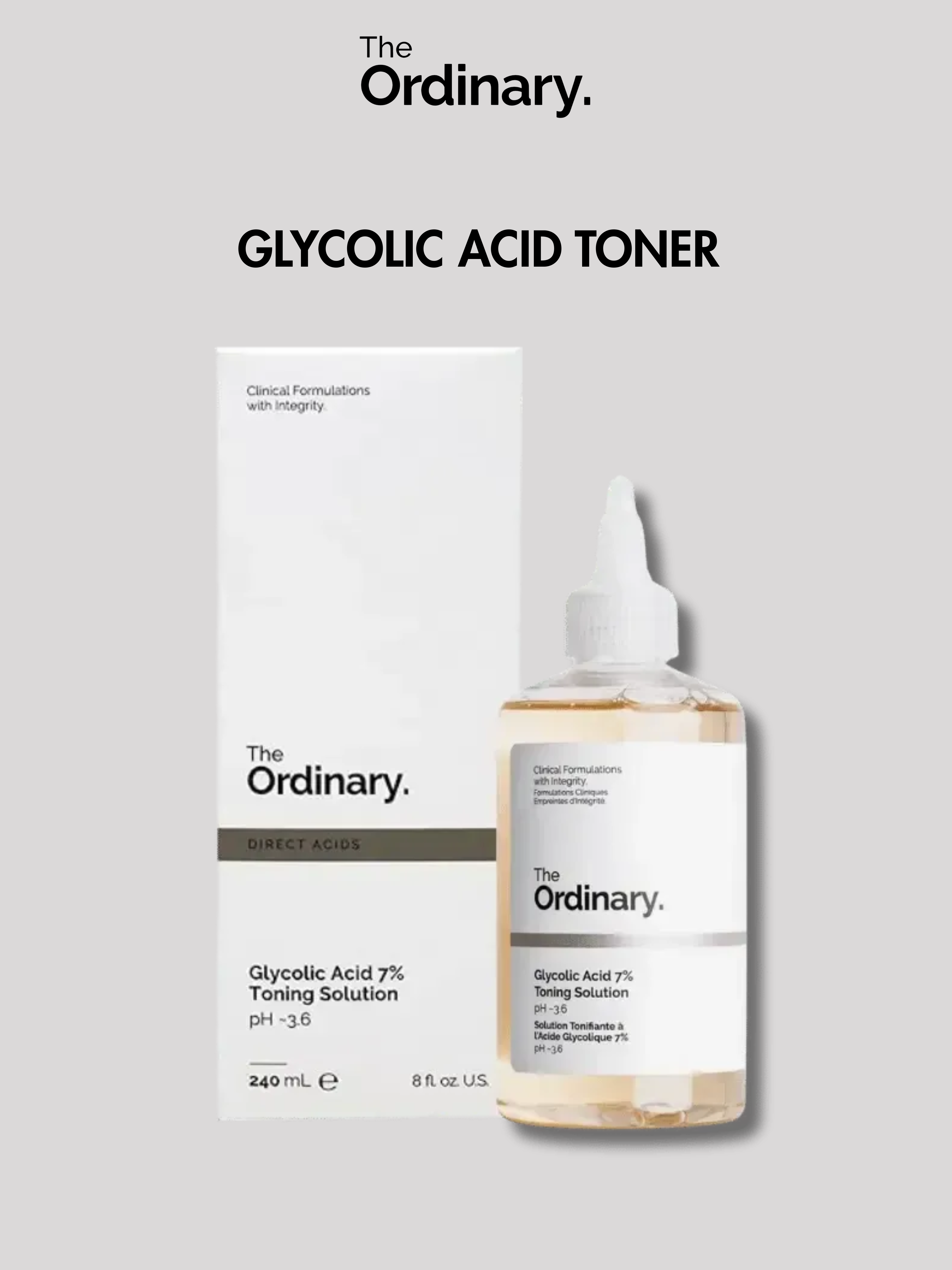 The Ordinary 4 in 1 Skincare Kit (Face Wash, Niacinamide, Hyaluronic Serum, Glycolic Acid )