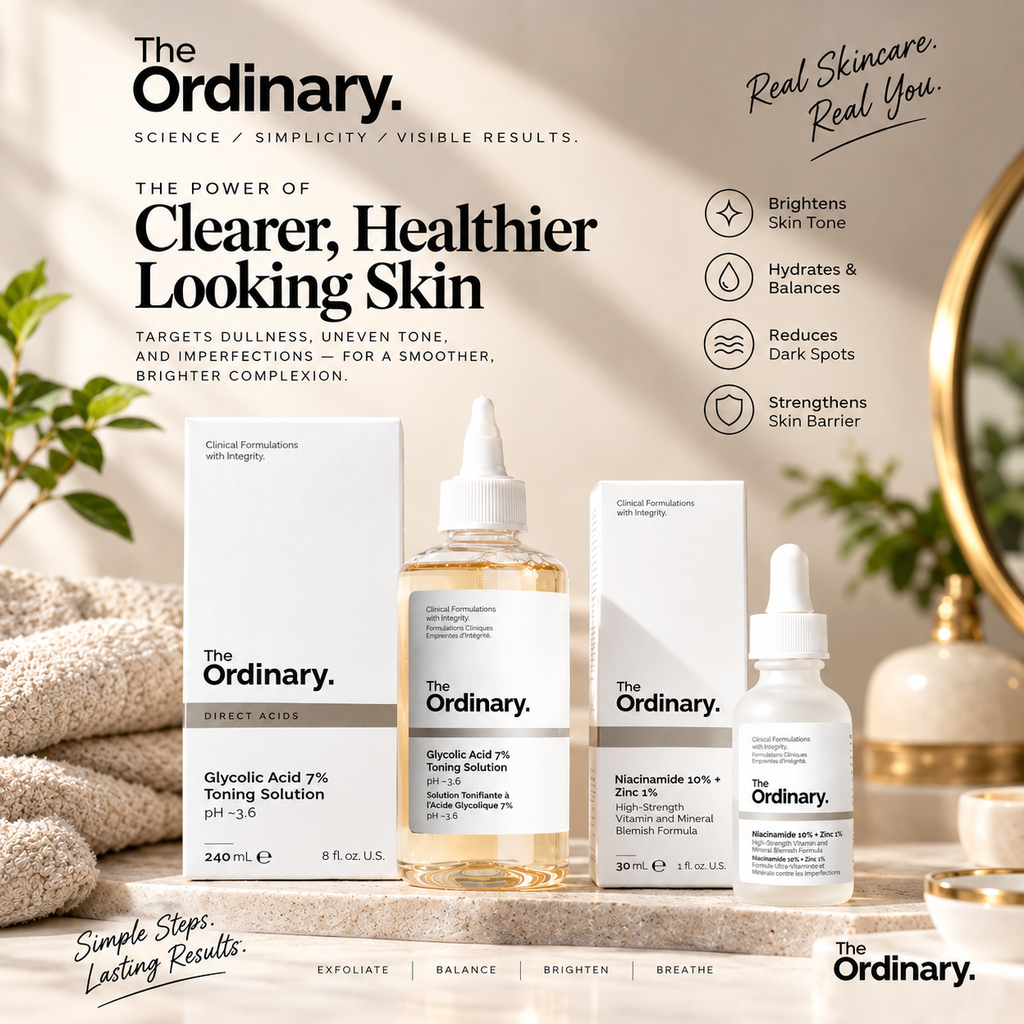 The Ordinary Buy 1 Get 1 Free (Niacinamide Serum + Glycolic Toner)