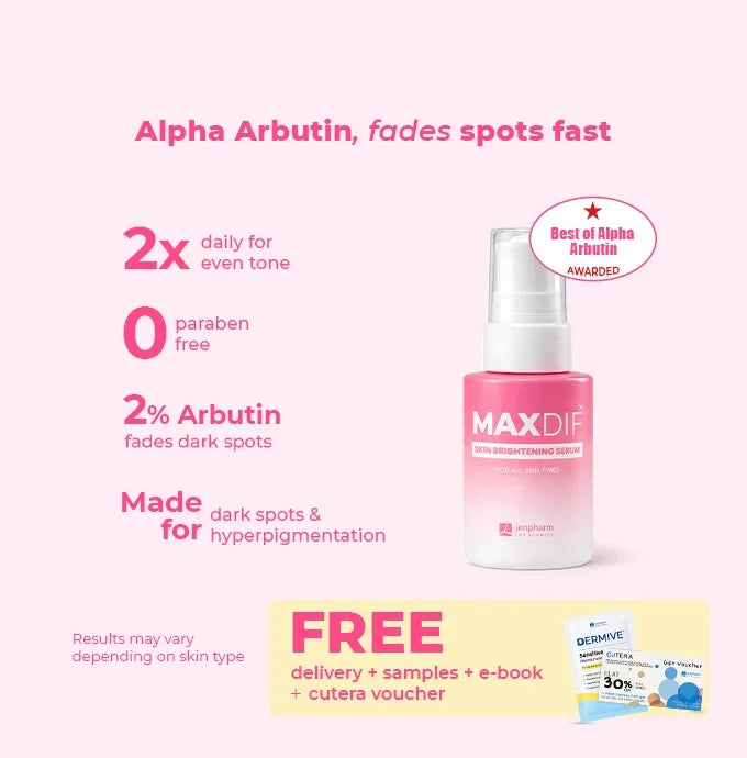 Jenpharm Maxdif Brightening Serum Pack of 2 | Bright, Hydrated & Radiant-Looking Skin
