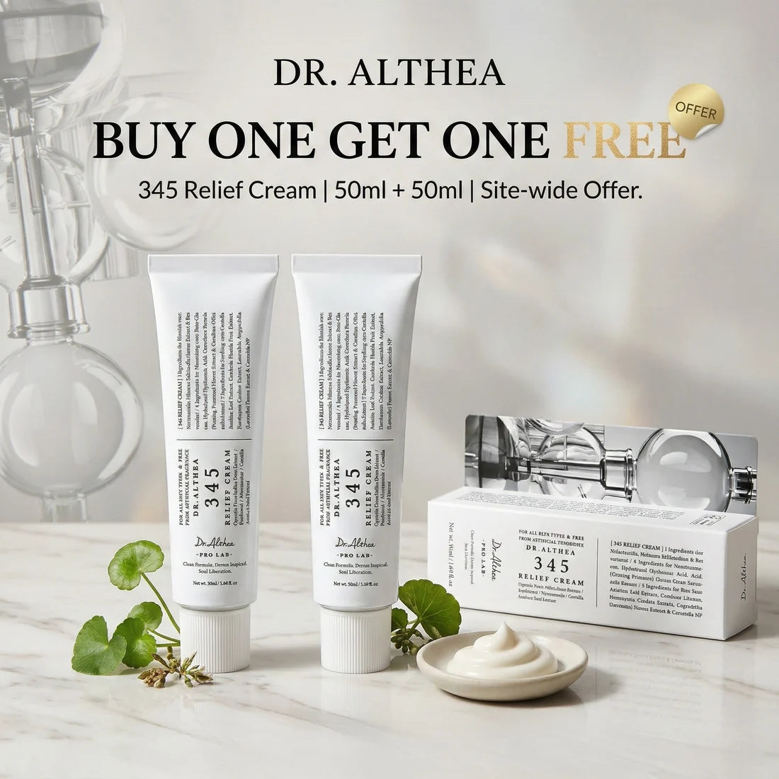 Dr Althea 345 Relief Cream 50ml - Made in Korea - Buy 1 Get 1 Free