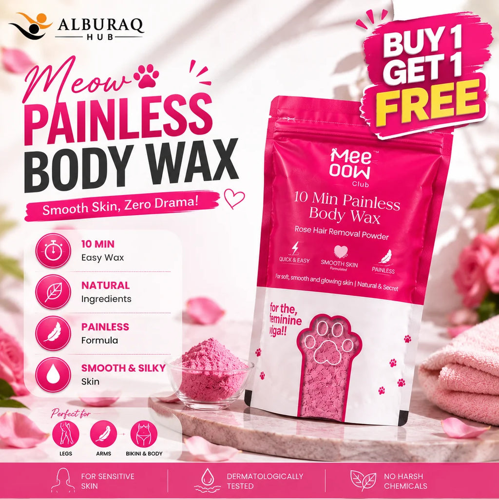 Meow Hair Removal Painless Wax – Smooth Skin Formula | Buy 1 Get 1 FREE
