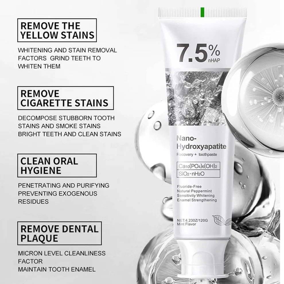Nano Hydroxyapatite Toothpaste 7.5% – Buy 1 Get 1 Free | Enamel Repair & Protection