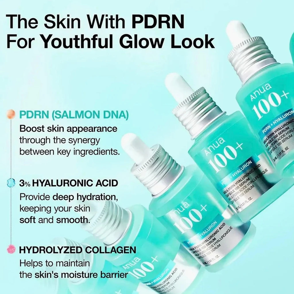 Anua Deep Hydration & Glow Duo (PDRN-Hyaluronic Acid Capsule 100 Serum + Heartleaf Pore Control Cleansing Oil)